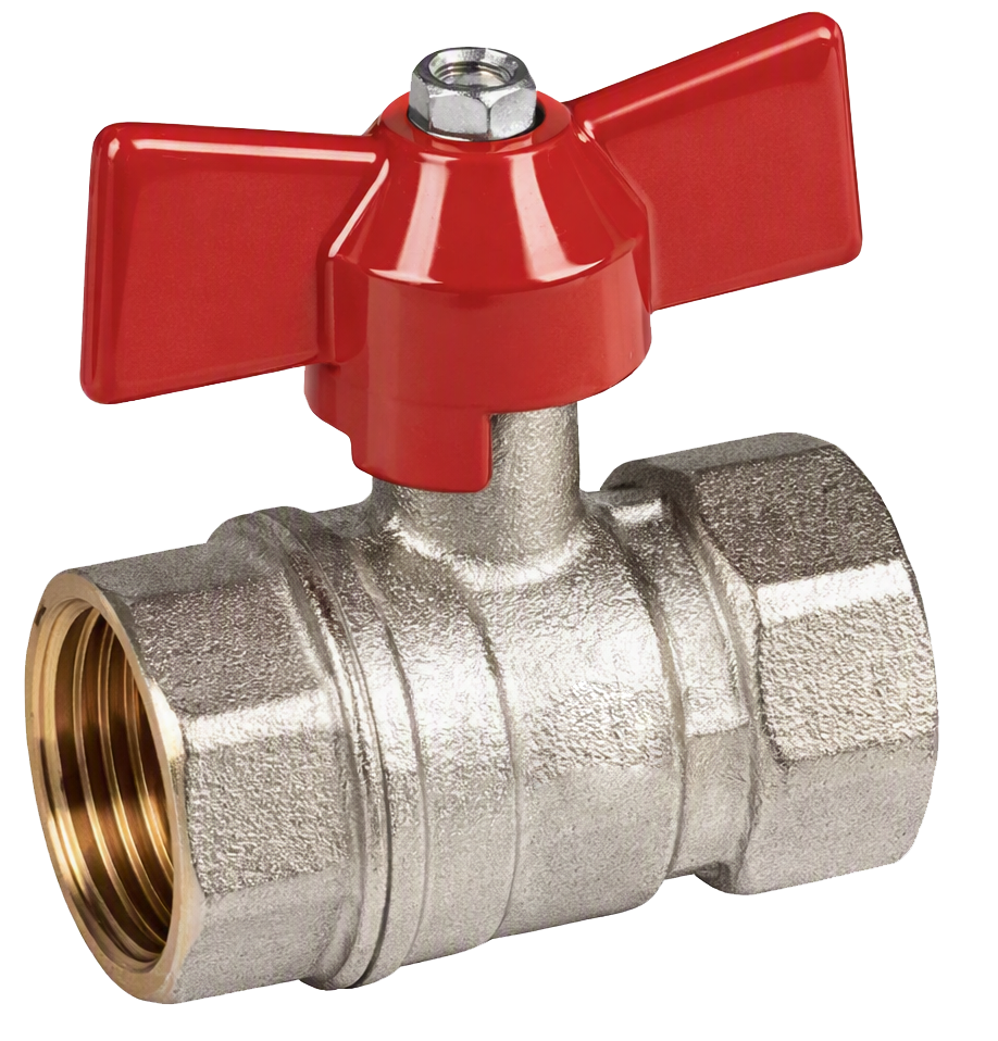 Robinet F/F papillon rouge